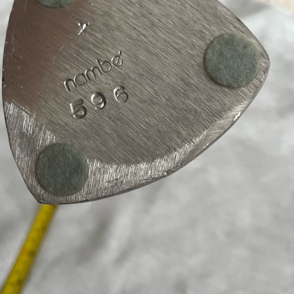 Nambe Lot - Vintage 1965 596 Tri-Corner Taper Candlestick and Small Nambe Dish - Picture 7 of 8